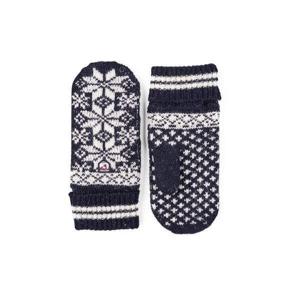Hestra Accessories - Hestra Black and Cream Snowflake Mittens